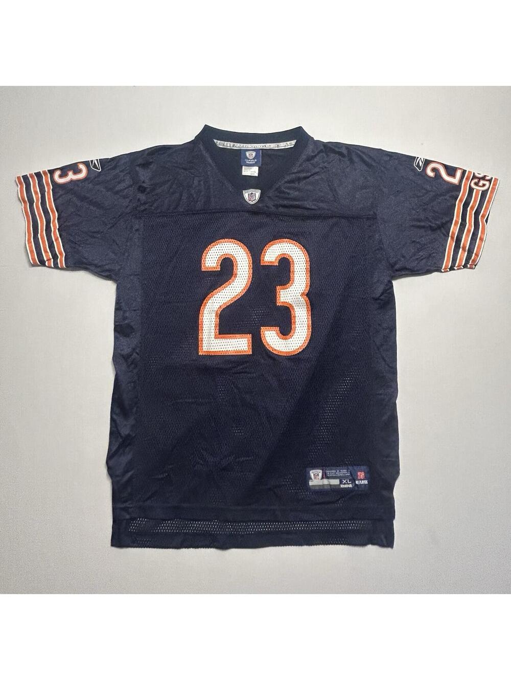 Devin Hester #23 Chicago Bears NFL Screen Print Reebok Jersey Size XL Adult BLUE